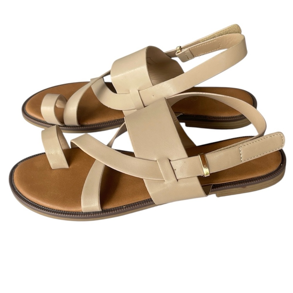 JESSICA CARLYLE ARIEL BEIGE OPEN TOE SANDALS SIZE 10